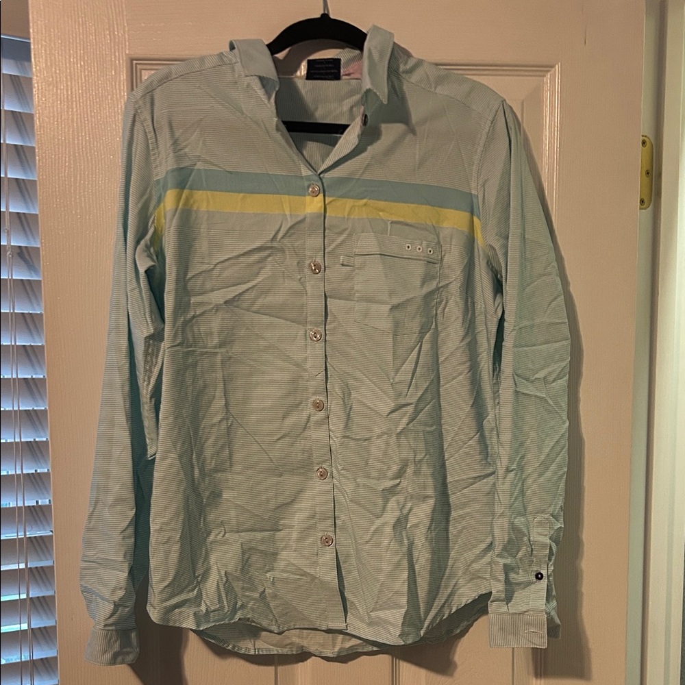 Light Blue and Yellow Men's Shirt